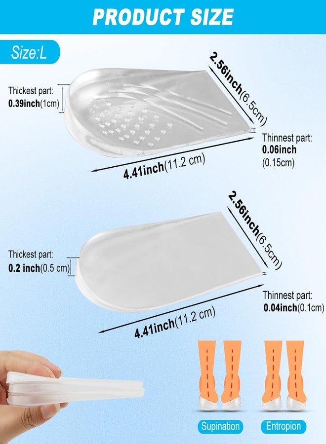 Trasylph 3-Layers 6Pcs Adjustable Heel Wedge Corrective Inserts for Supination & Pronation Correction, Adhesive Medial & Lateral Heel Insoles for Bow Legs, Knee Pain, Foot Alignment(Size:L) - Image 2